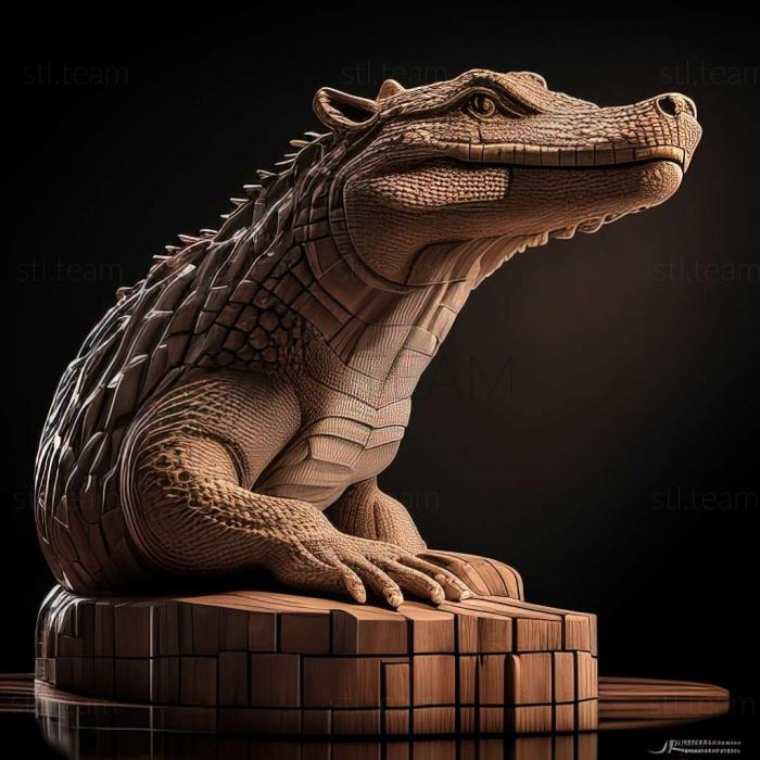 3D model Cassius crocodile famous animal (STL)